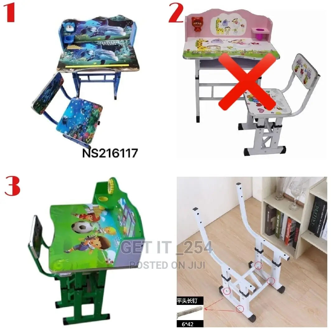Adjustable Cartoon Themed Study Table Plus Chair