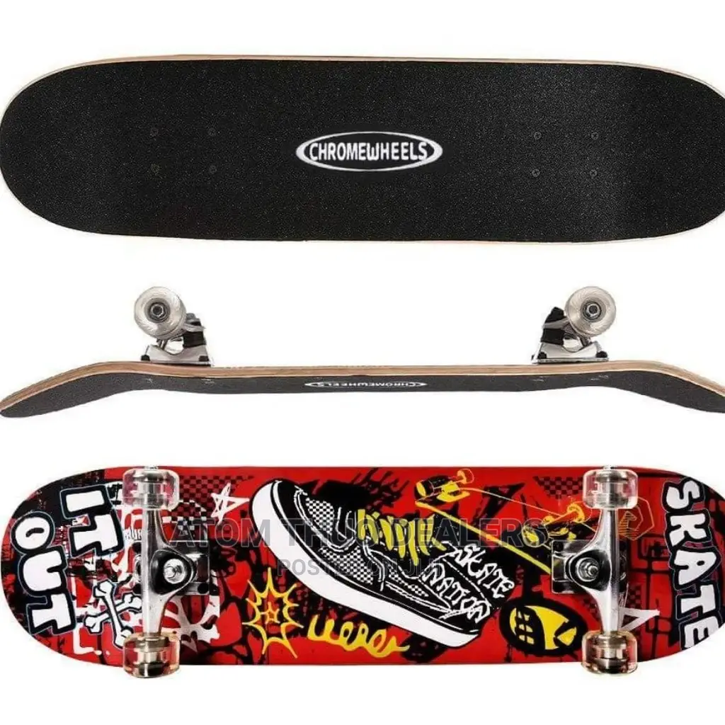 Skateboard With Rubber Wheels .,.