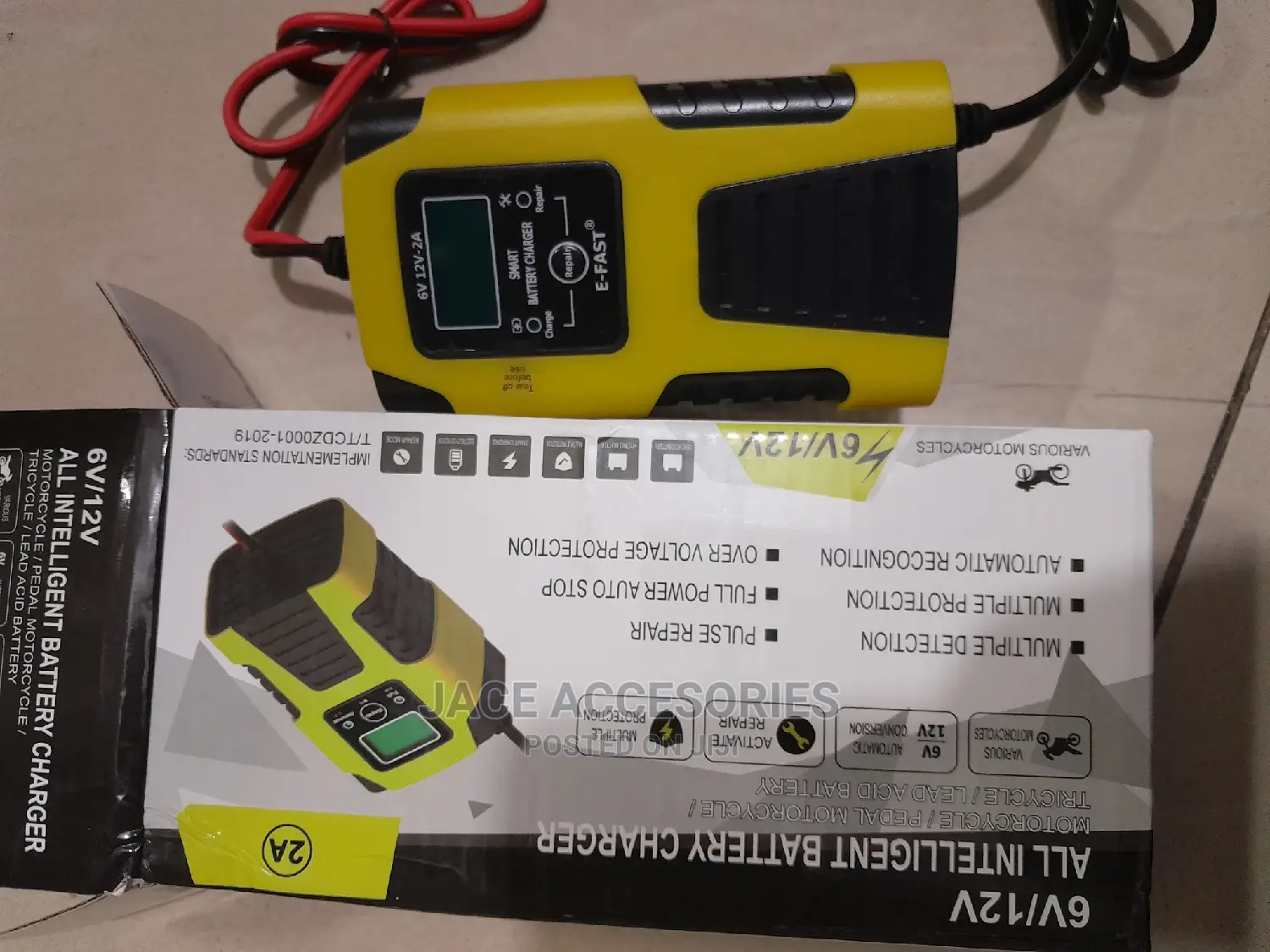 New Battery Charger for Motorbike and Cars