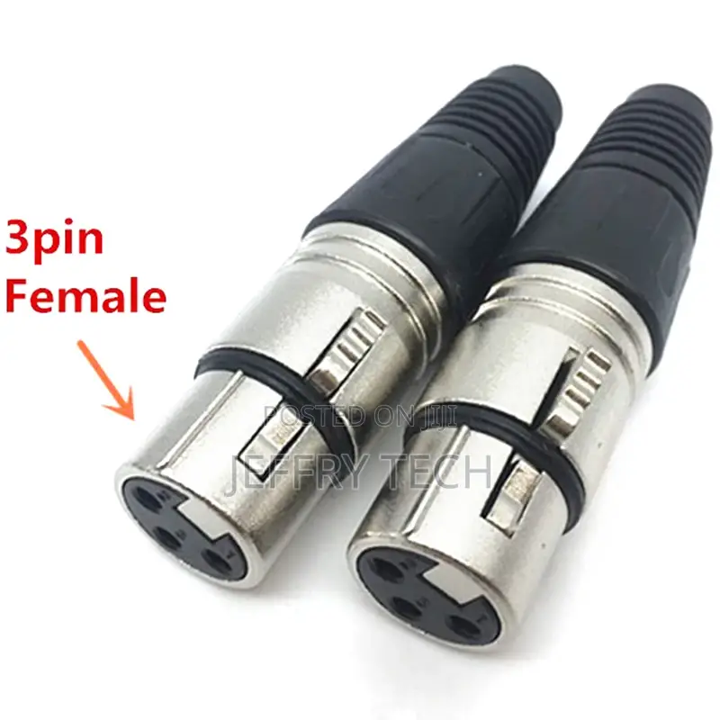 Nickel-Plated 4-Pin Canon Plug Socket Male/Female Microphon