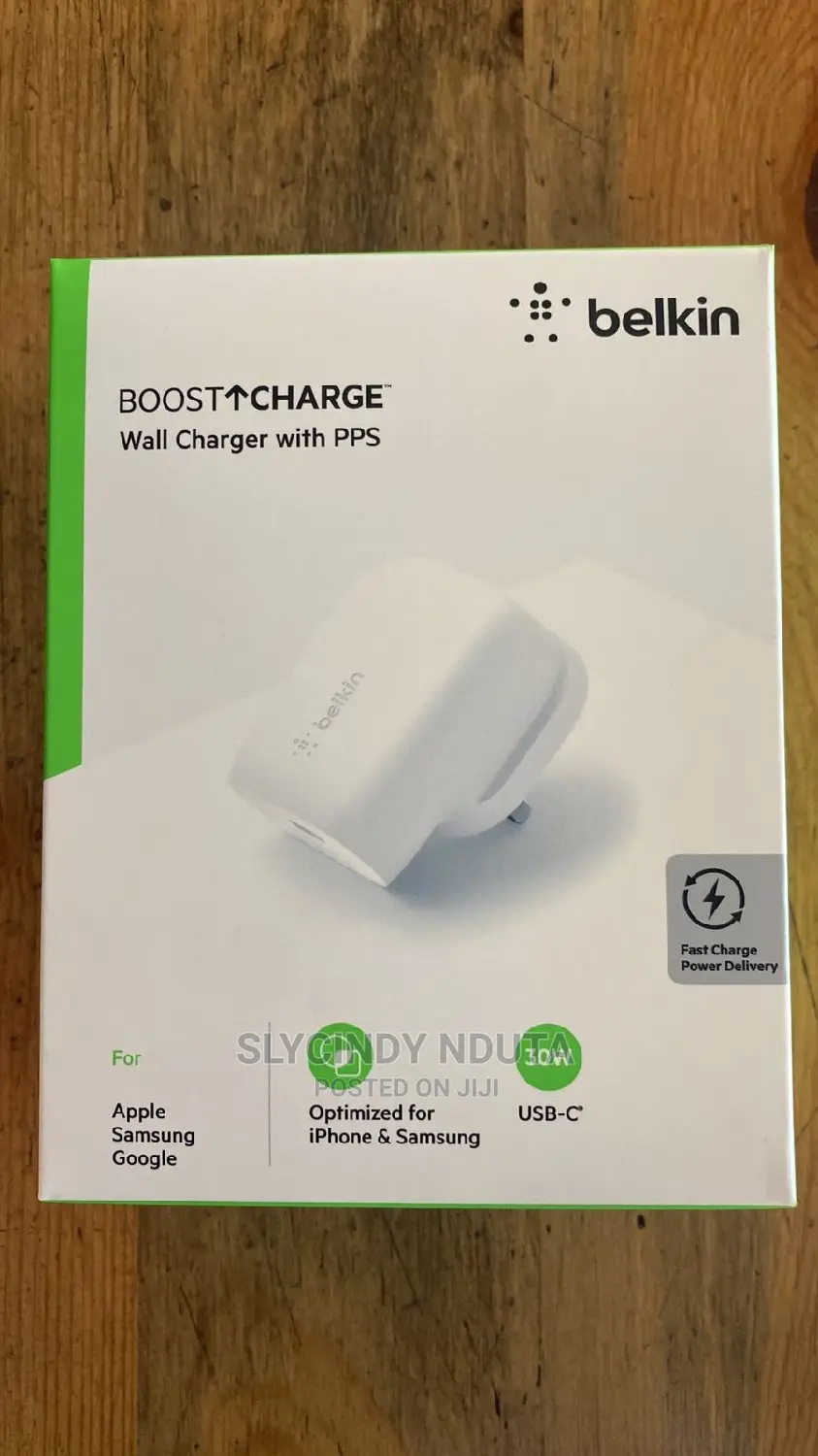 Belkin PD 30W USB-C Wall Charger(White)