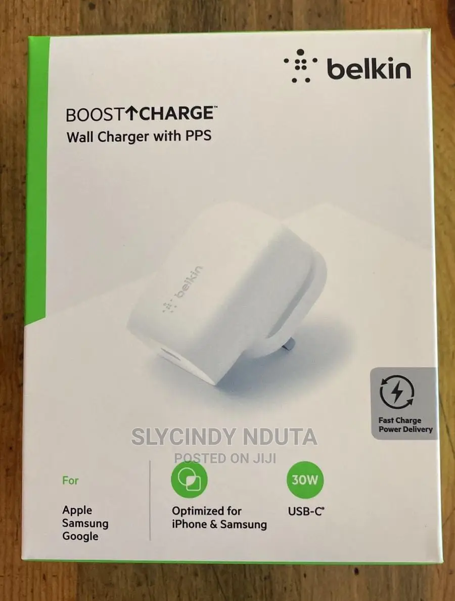 Belkin PD 30W USB-C Wall Charger(White)
