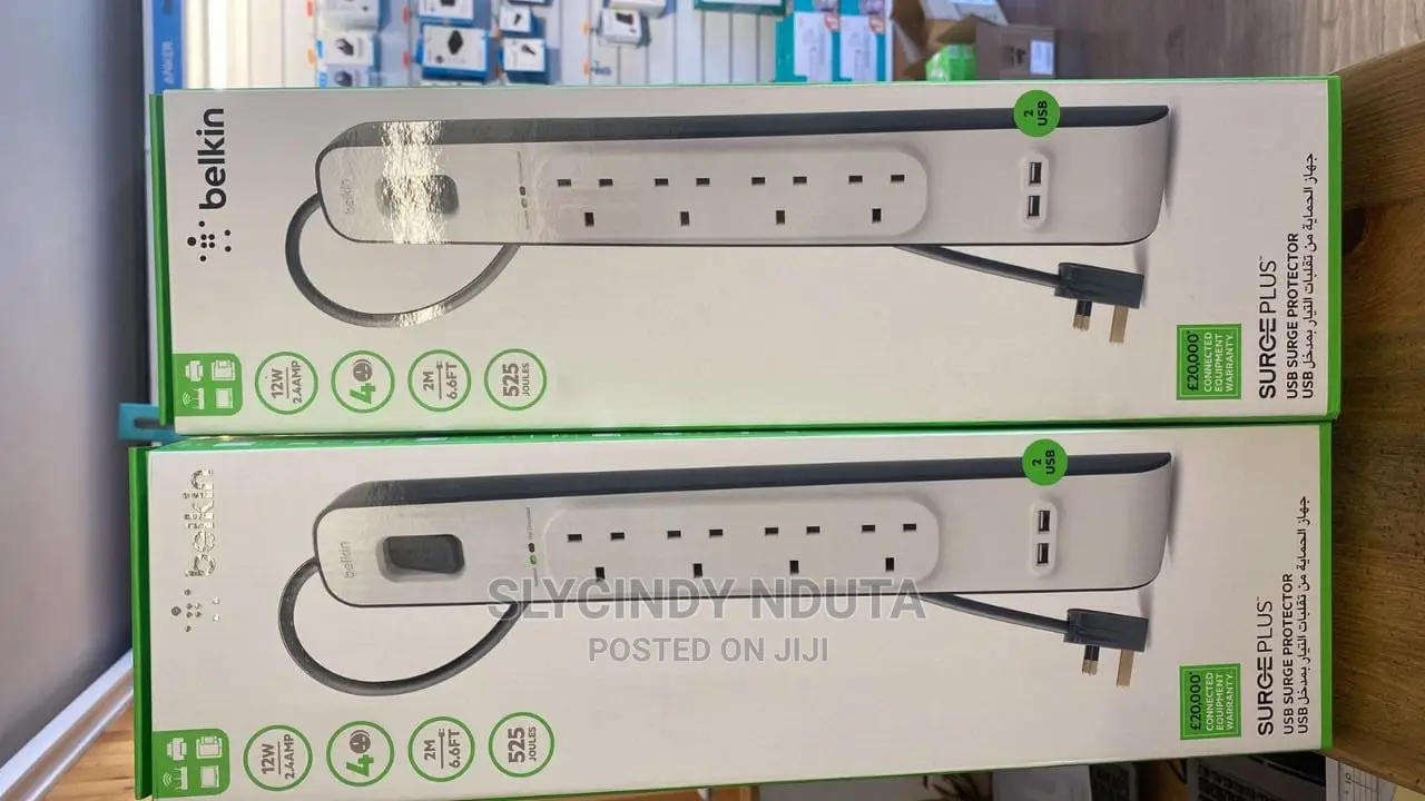 Belkin 8 Outlet Surge Protection Strip With 2XUSB Charging