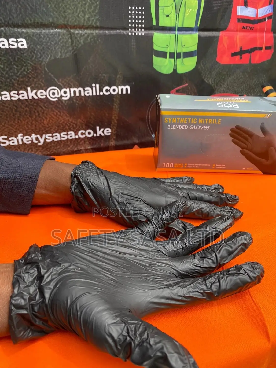 Black Nitrile Gloves/ Powder Free Glove