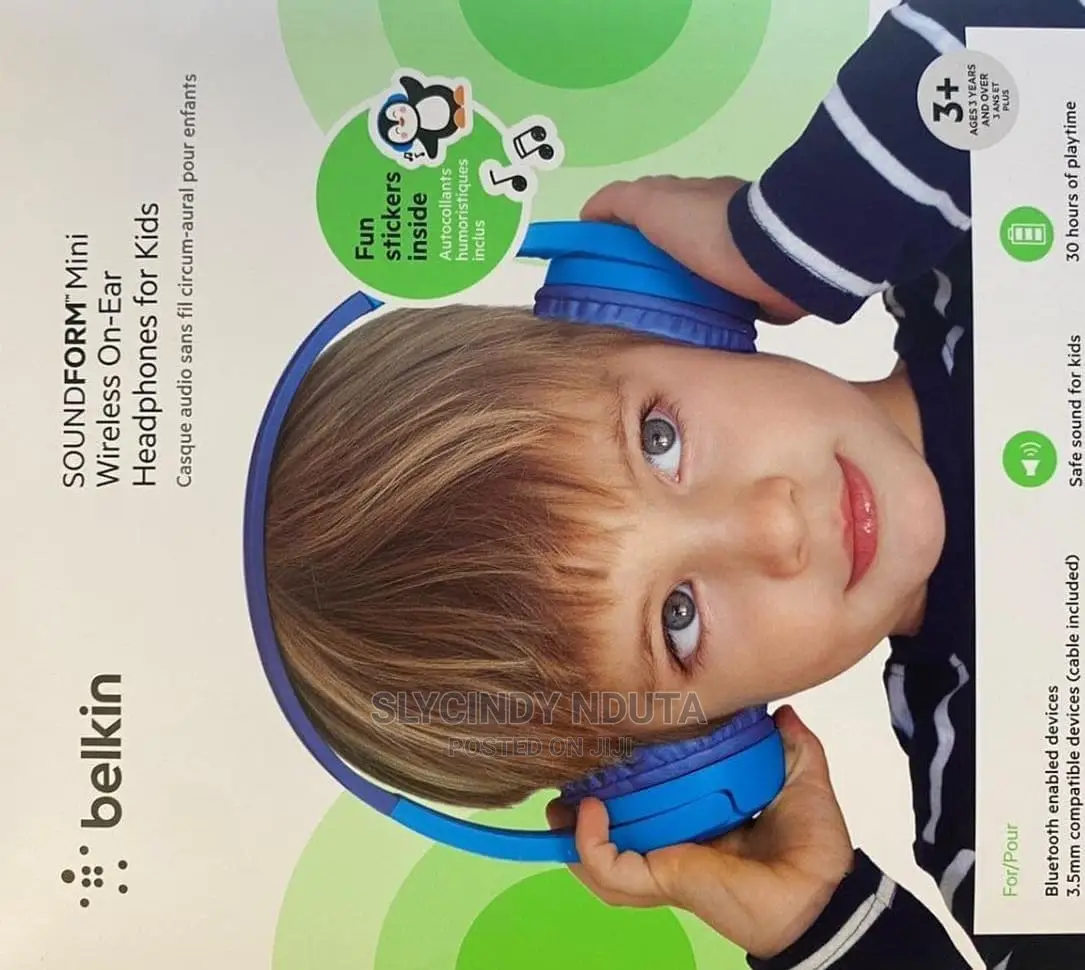 Belkin Soundform Mini Kids on Ear Wireless Headphones(Blue)