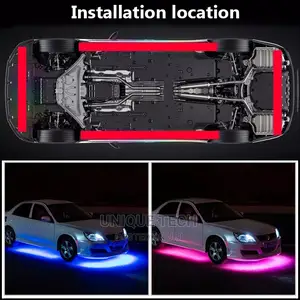 Car Exterior Underneath Led Strip 4 Pieces Set - Remote
