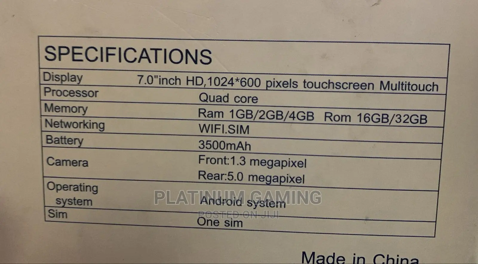 New Tablet 32 GB Green