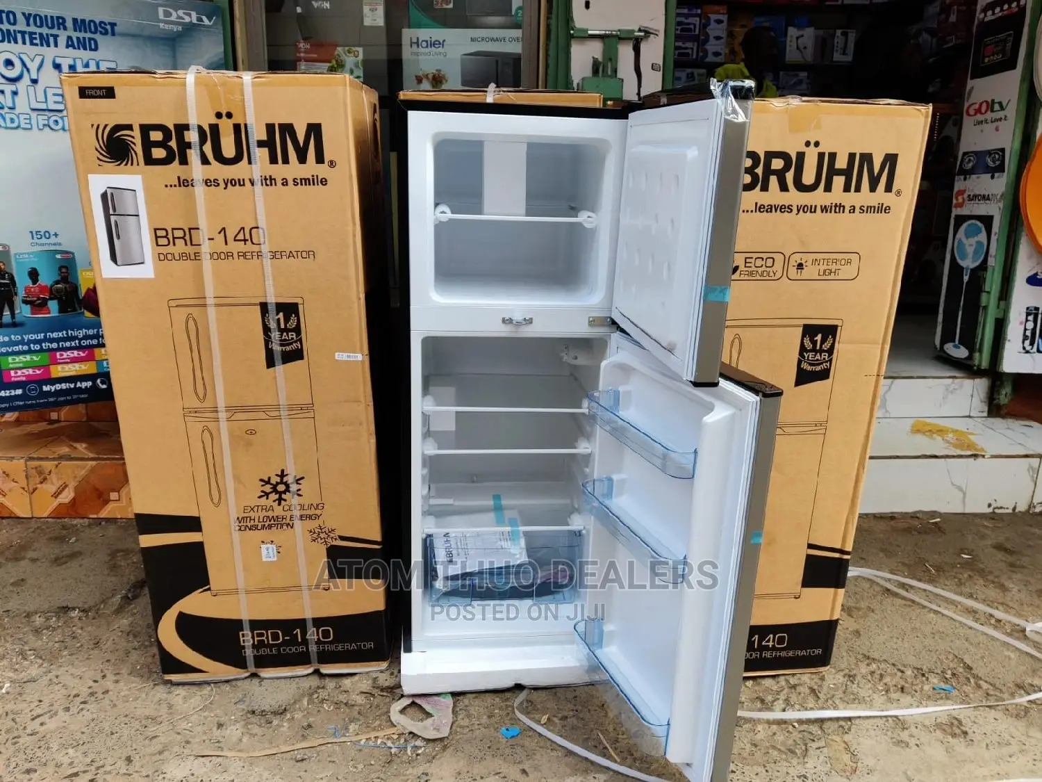 *Bruhm Double Door, 116litres Fridge