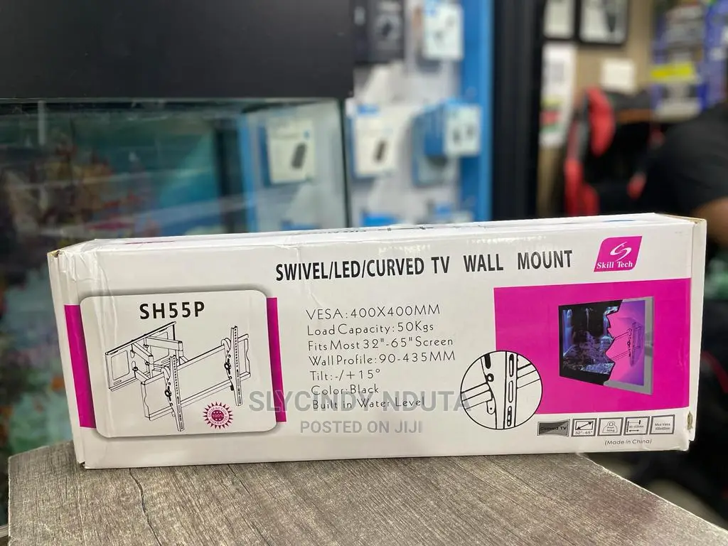 Skill Tech SH55P Swivel/Led/Curved Tv Wall Mount