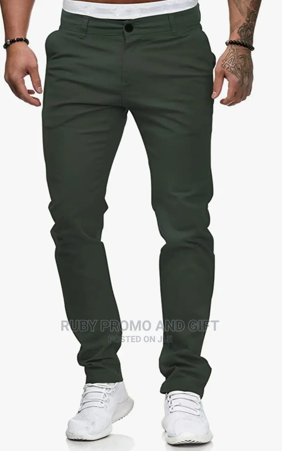 Jungle Green Soft Jean Trousers