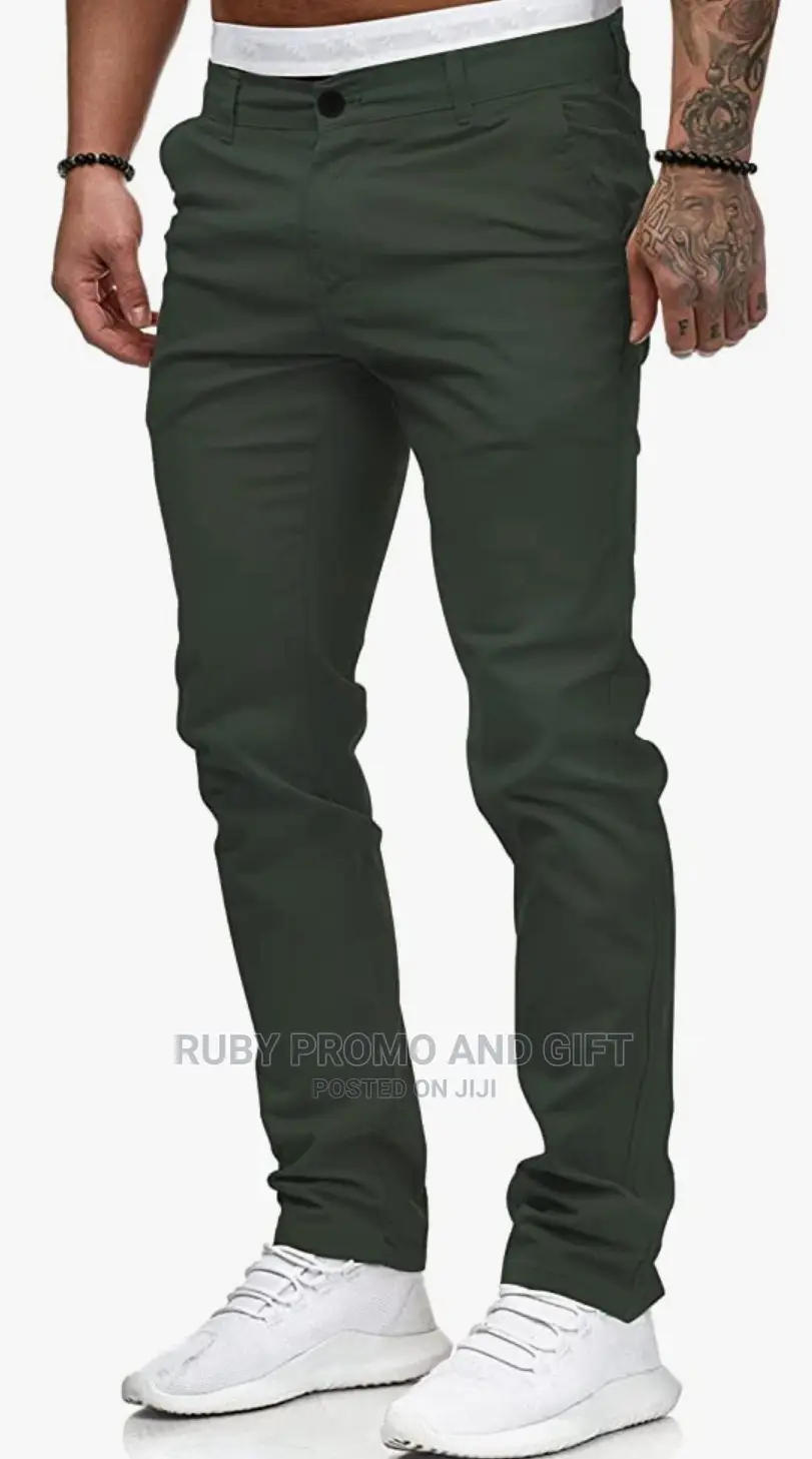 Jungle Green Soft Jean Trousers