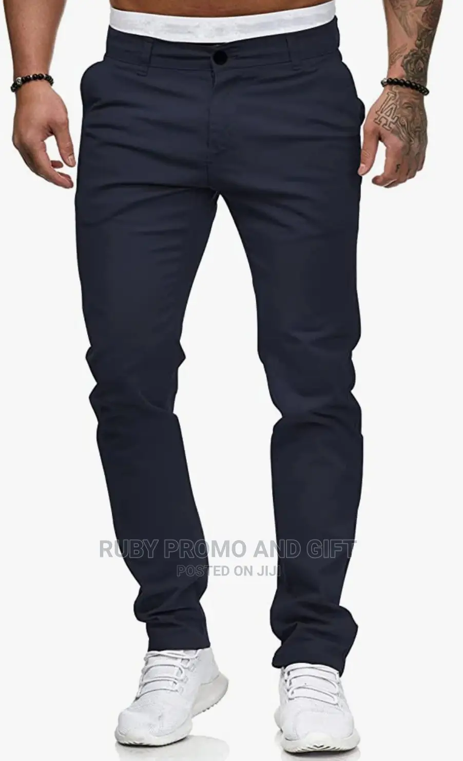 Navy Blue Soft Jeans Trousers