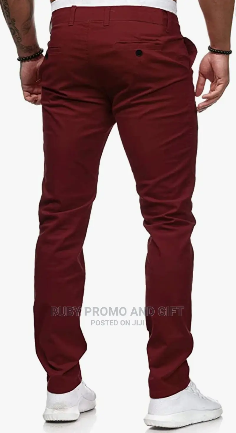 Wine Red Soft Jeans Trousers