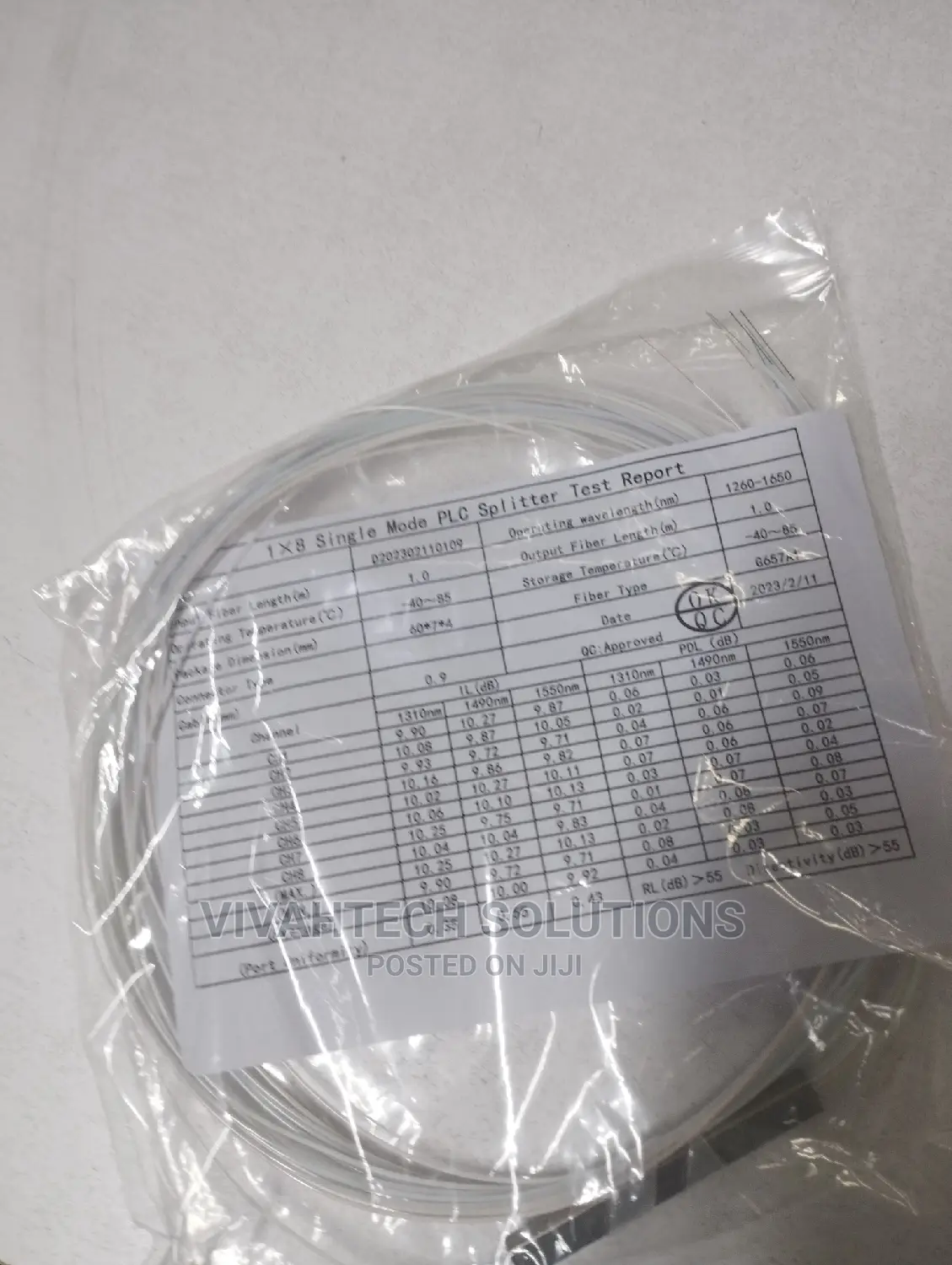 1 X 8 Fibre Single Mode PLC Splitter