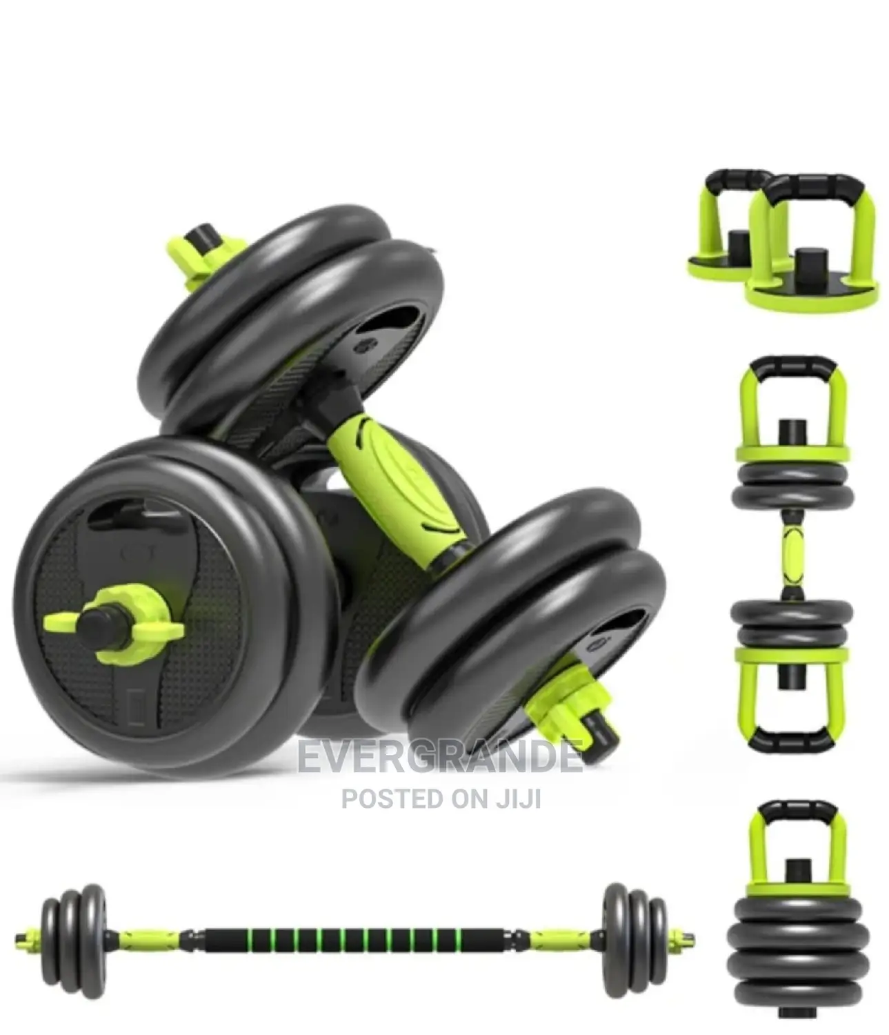 Barbells+Kettle Bell 6 in 1 30 Kg Dumbbells.