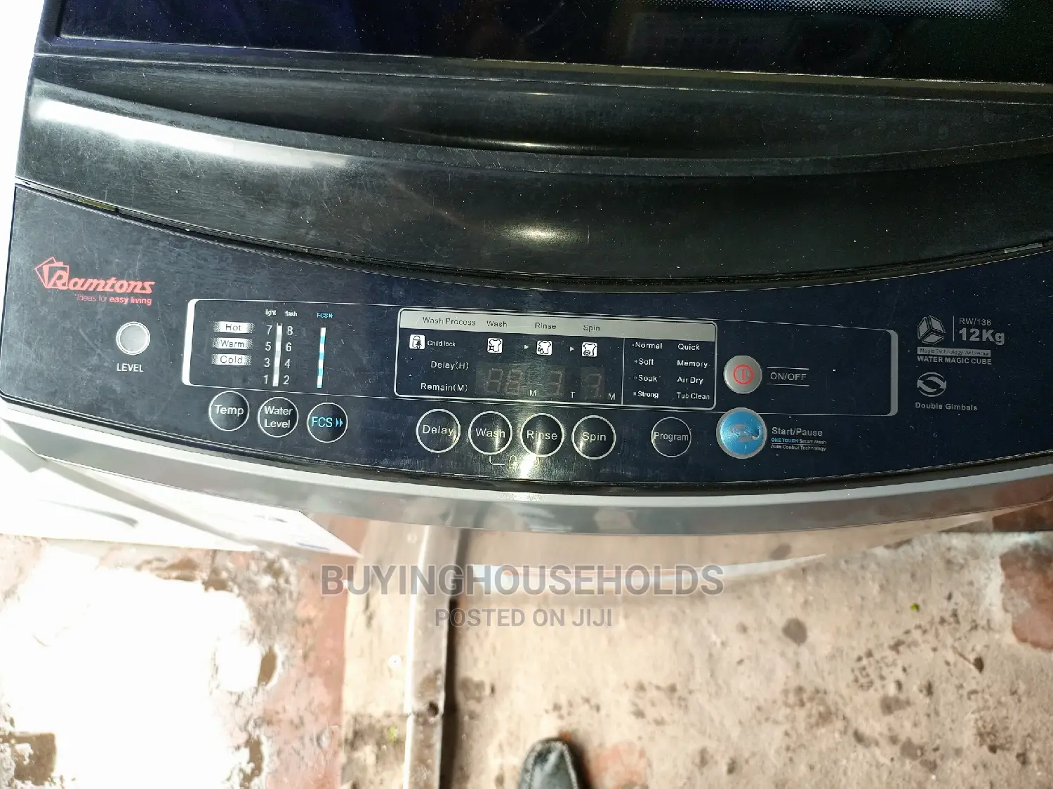 Ramtons 12kg Top Load Washing Machine