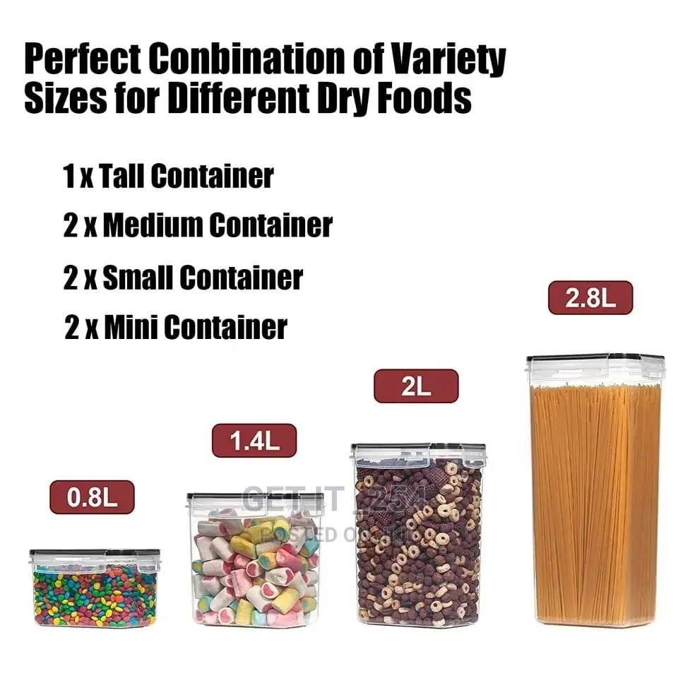 7pcs Food/Pantry Storage Containers
