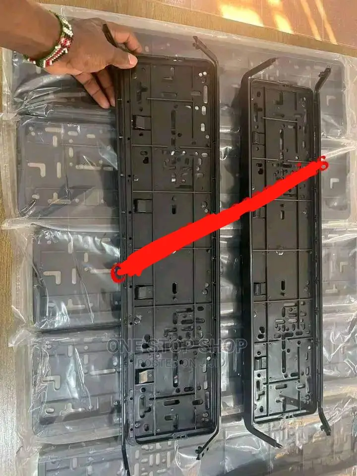 2pcs New Generation Numbers Black Oblong Frame Holder