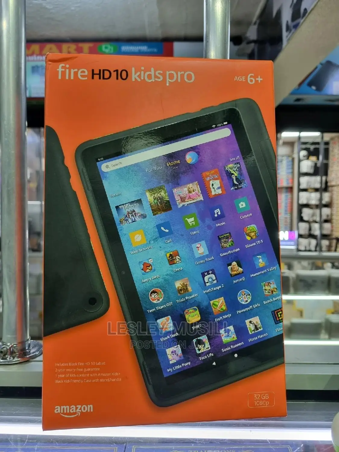 New Amazon Fire HD 10 Kids Pro 32 GB Black