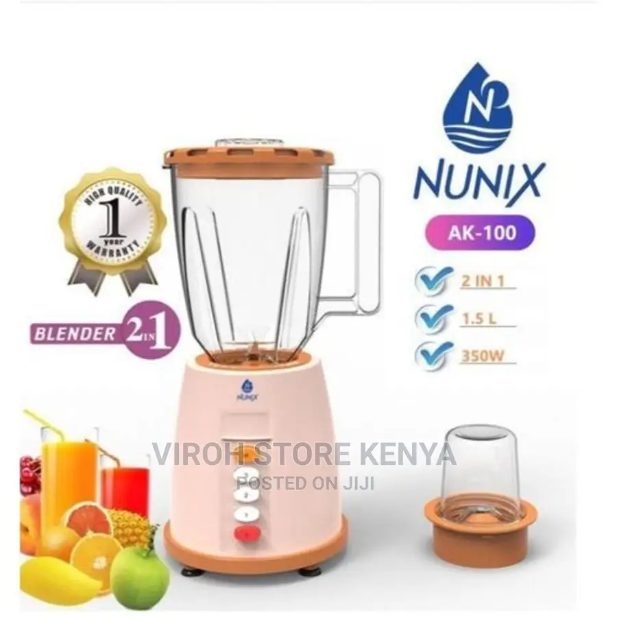 Nunix 2 in 1 Blender Ak 100 1.5L 350W With Grinding Machine