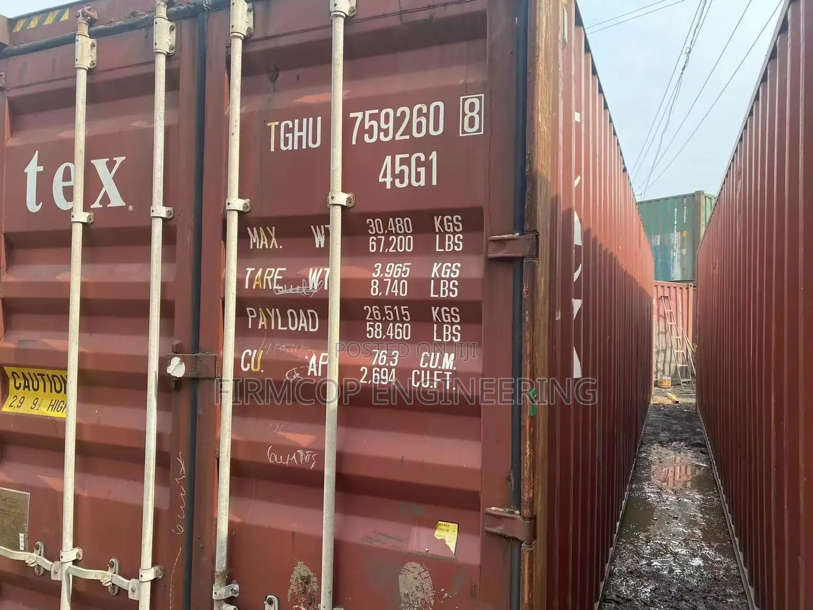 40ft Cargo Worthy Container for Sale