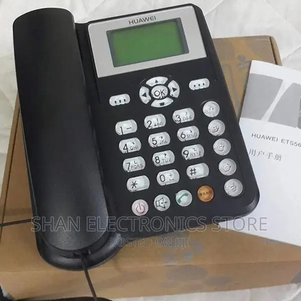 Landline Phone GSM SIM Card Based Landline Phone (Black)