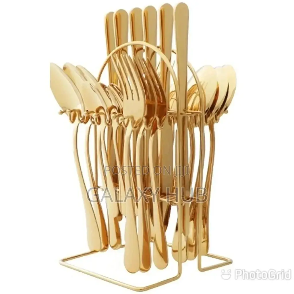 24pc Gold Cutlery Set