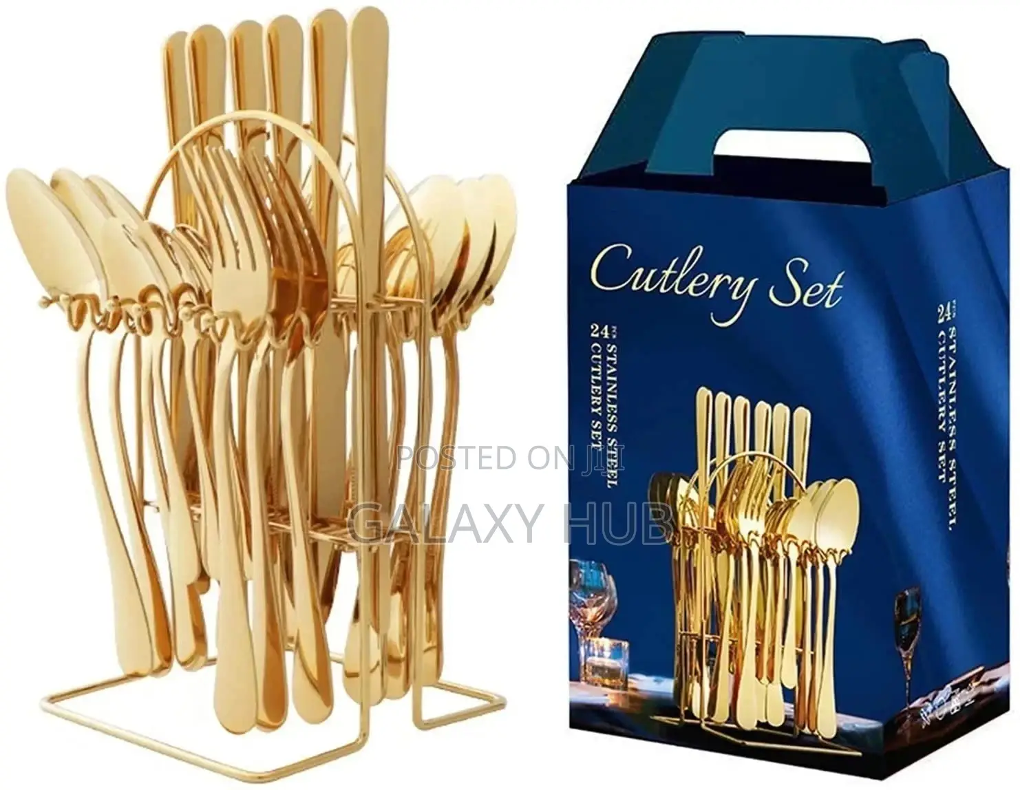24pc Gold Cutlery Set
