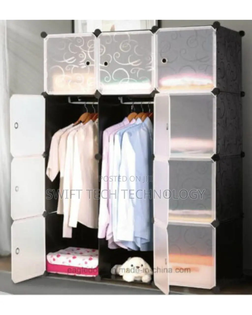 Plastic Wardrobe Black