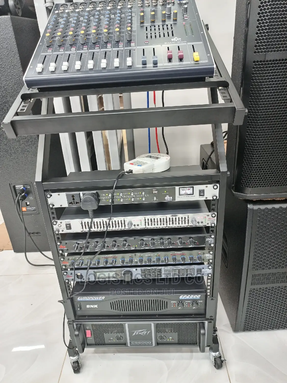 Public Address System Machines "Rack" With Amplifiers