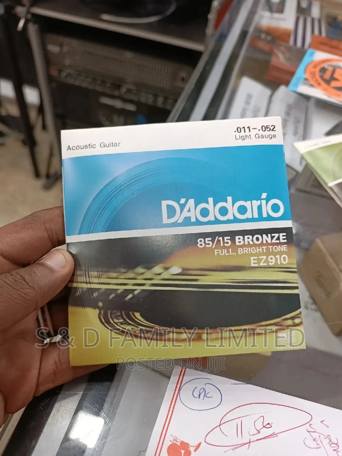 Daddario Acoustic Guitar Strings Light Gauge