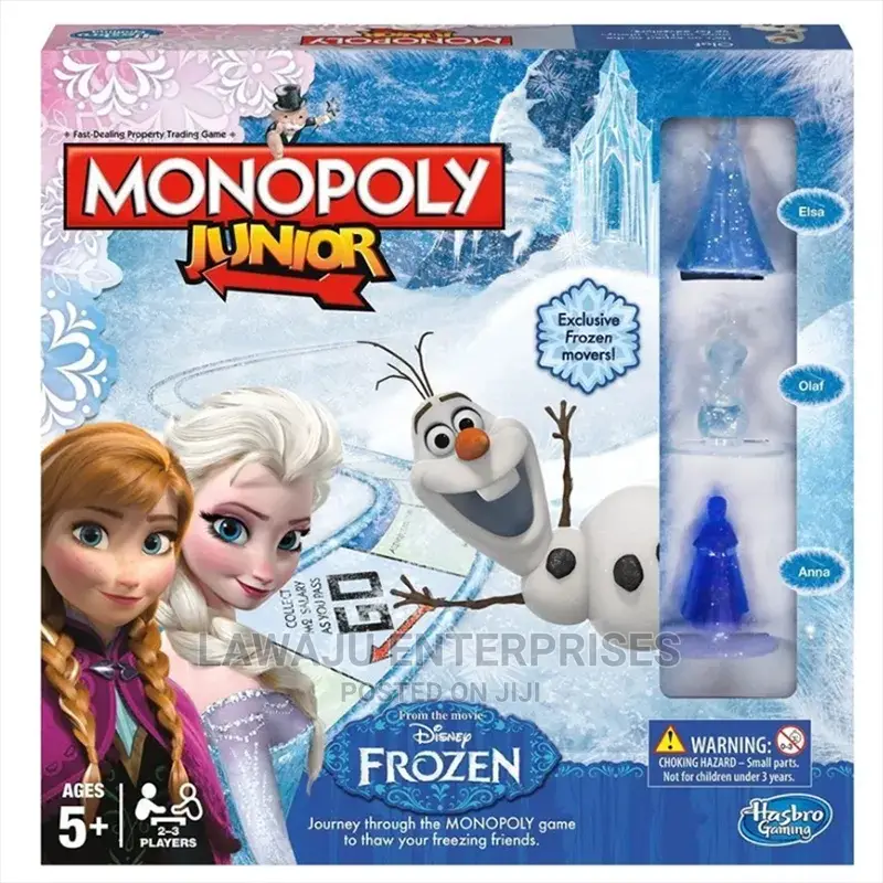 Monopoly Junior Disney Frozen Edition Board Game With Elsa