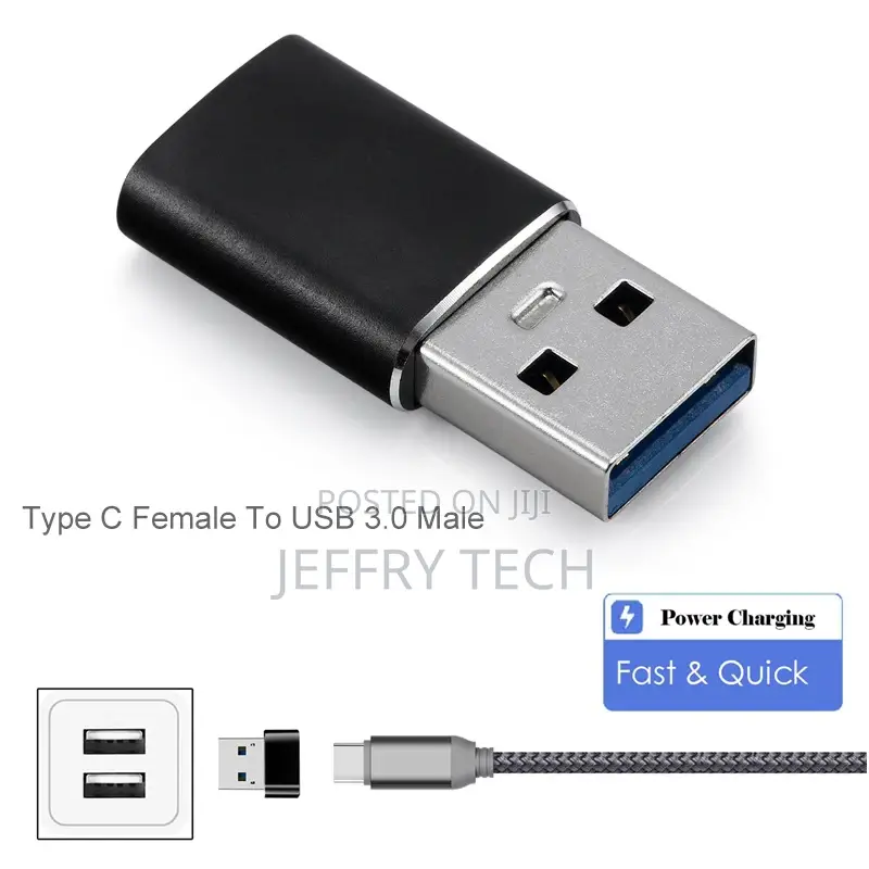 Type C Female to USB 3.0 Male Otg Adapter Charger Converter