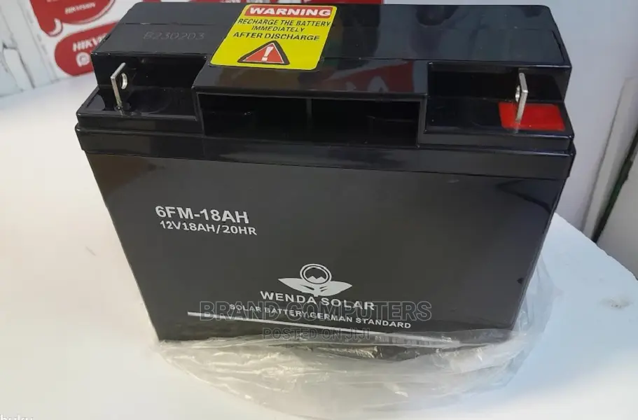 UPS 12V 18AH Solar Battery Black