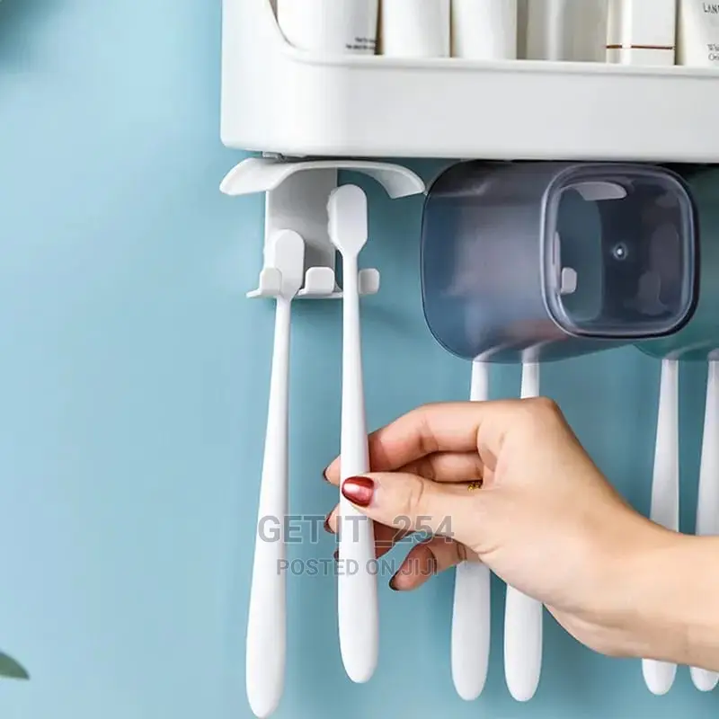 Toothbrush Holder and Toothpaste Dispenser