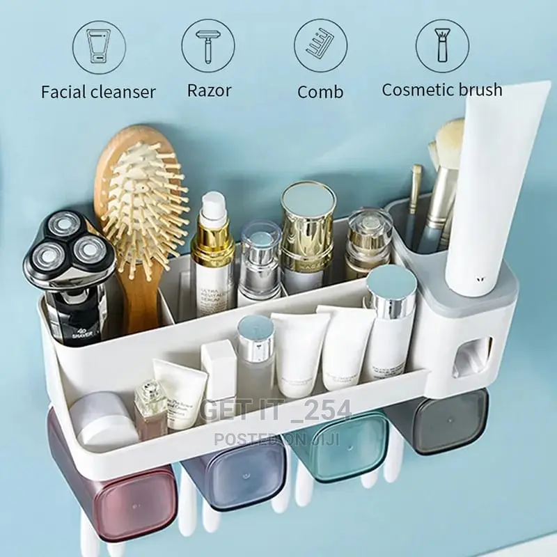 Toothbrush Holder and Toothpaste Dispenser