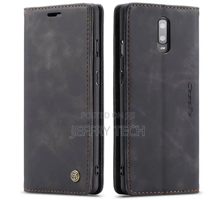 Oneplus 7 Wallet Kickstand Magnetic Flip Case Black