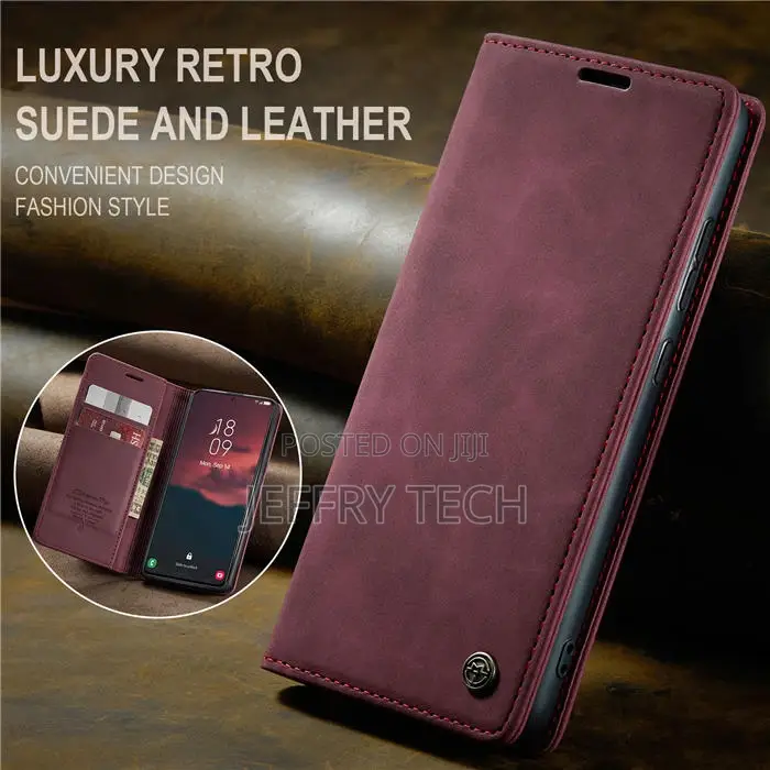 Samsung Galaxy S23 Wallet Retro Leather Case Red