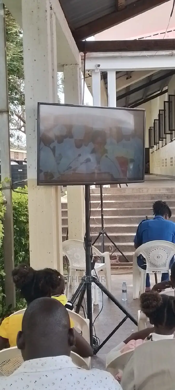Outdoor TV Set Up Hire in a Church