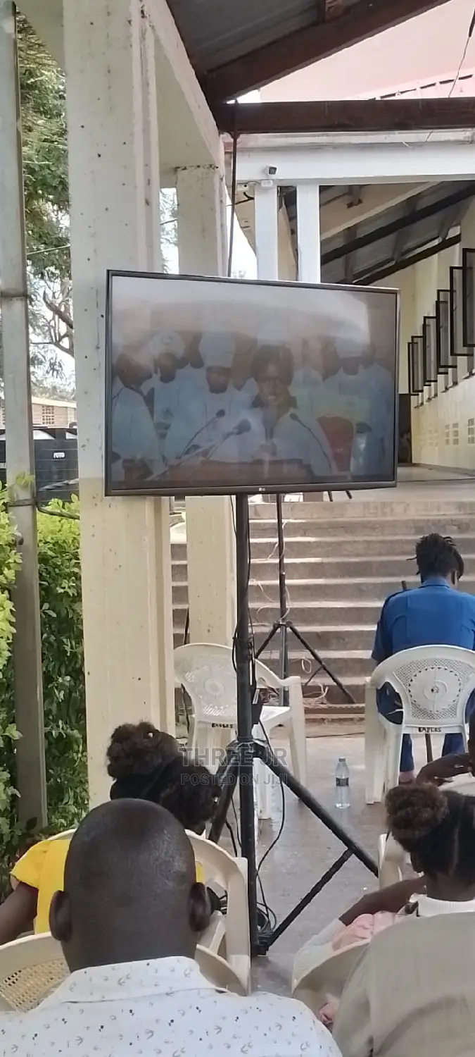 Outdoor TV Set Up Hire in a Church