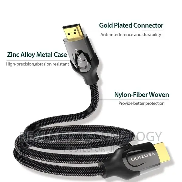 Vention Nylon Braided HDMI Cable – 8M – VEN-VAA-B05-B800