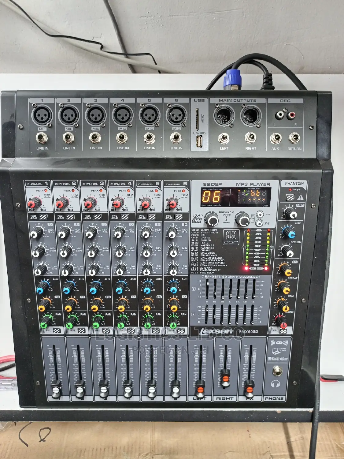 Lexsen Pmx600d 6channel Powered Mixer