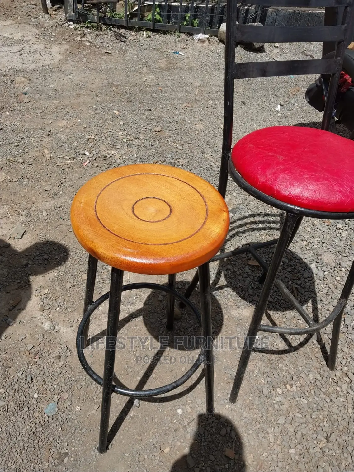 Backless Mahogany Stools