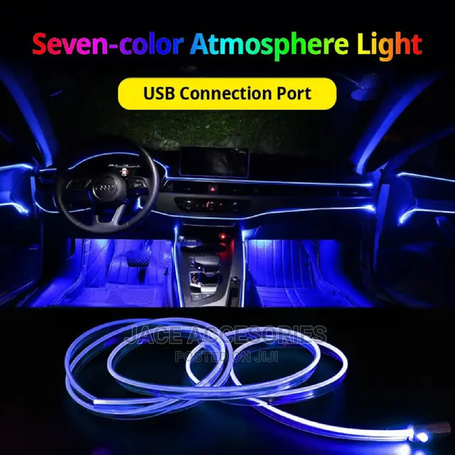 Fancy Car Ambience Interior Lights 6 Way