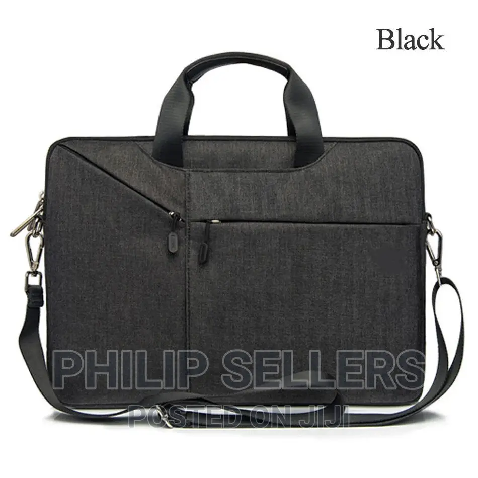 650D Waterproof Polyester Laptop Bag With SBS Zipper Leather