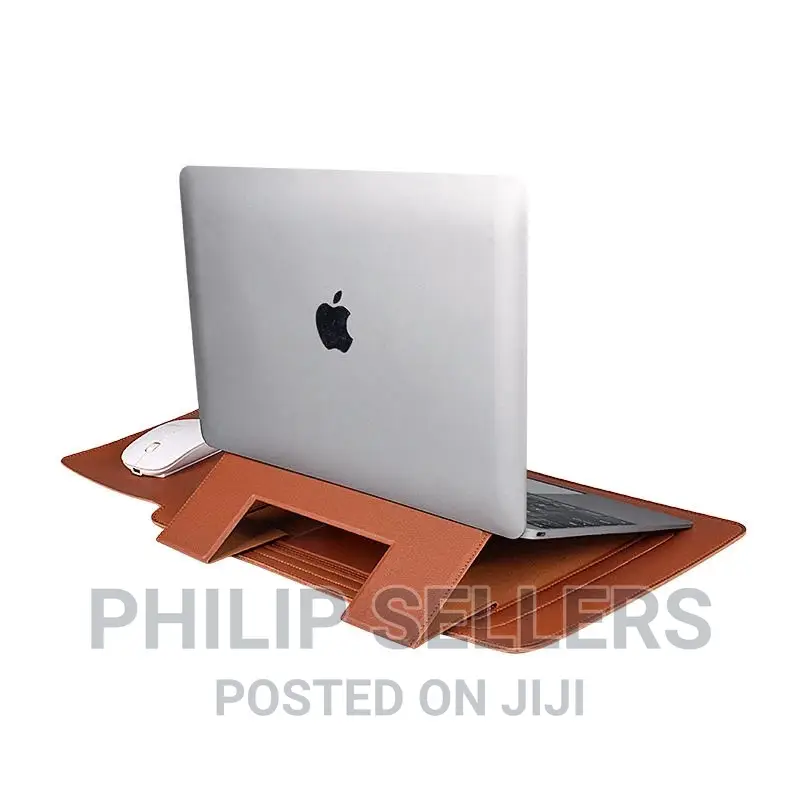 13 14 Inch Pu Leather Laptop Bag Sleeve Case With Stand F