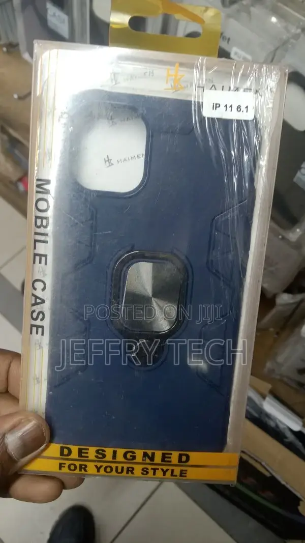 Back Cover Case With Magnetic Ring Holder for iPhone 12 (6.1