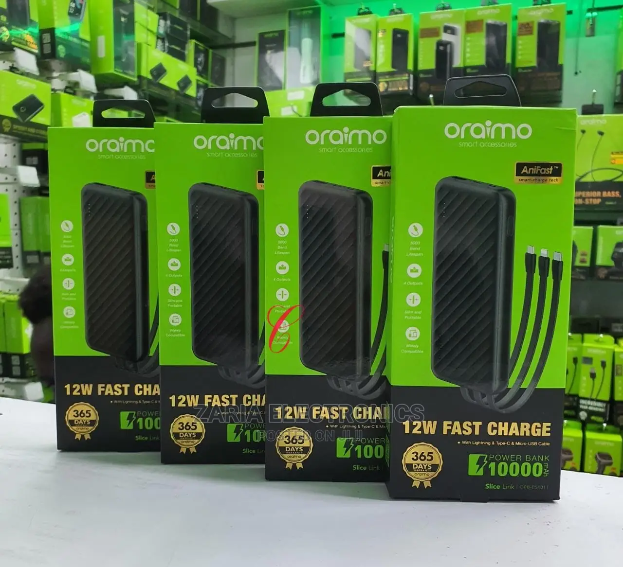 Oraimo Fast Charge Power Bank 10000mah
