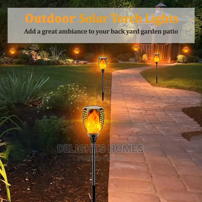 Solar Torch Lights With Flames for Outdoor Decoration*