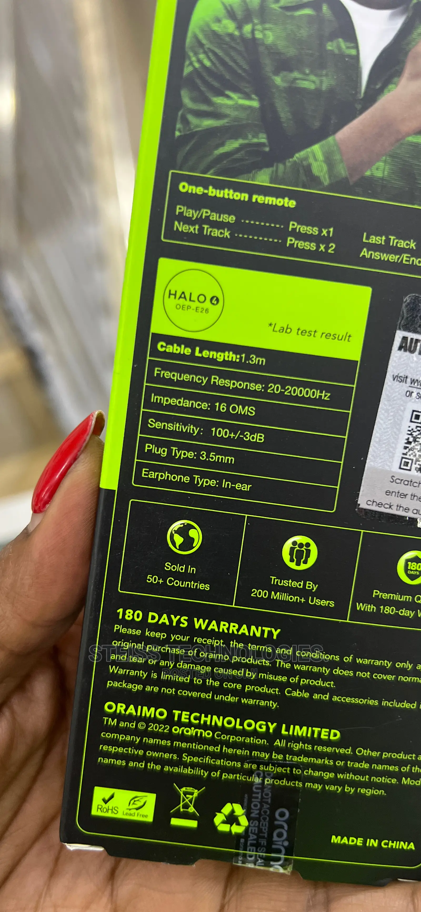 Oraimo Halo 4 Wired Earphones